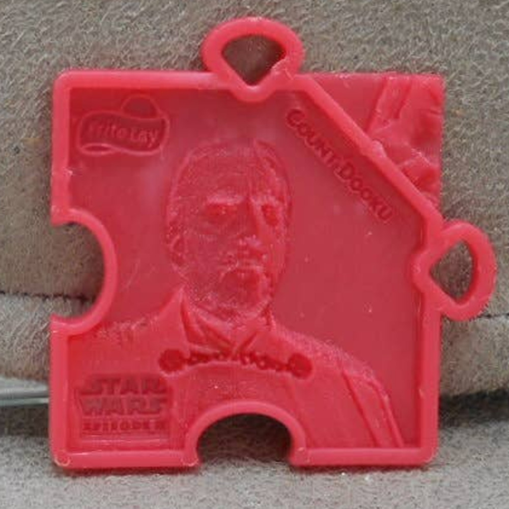 2002 Frito Lay Star Wars Episode 2 Count Dooku Puzzle Piece